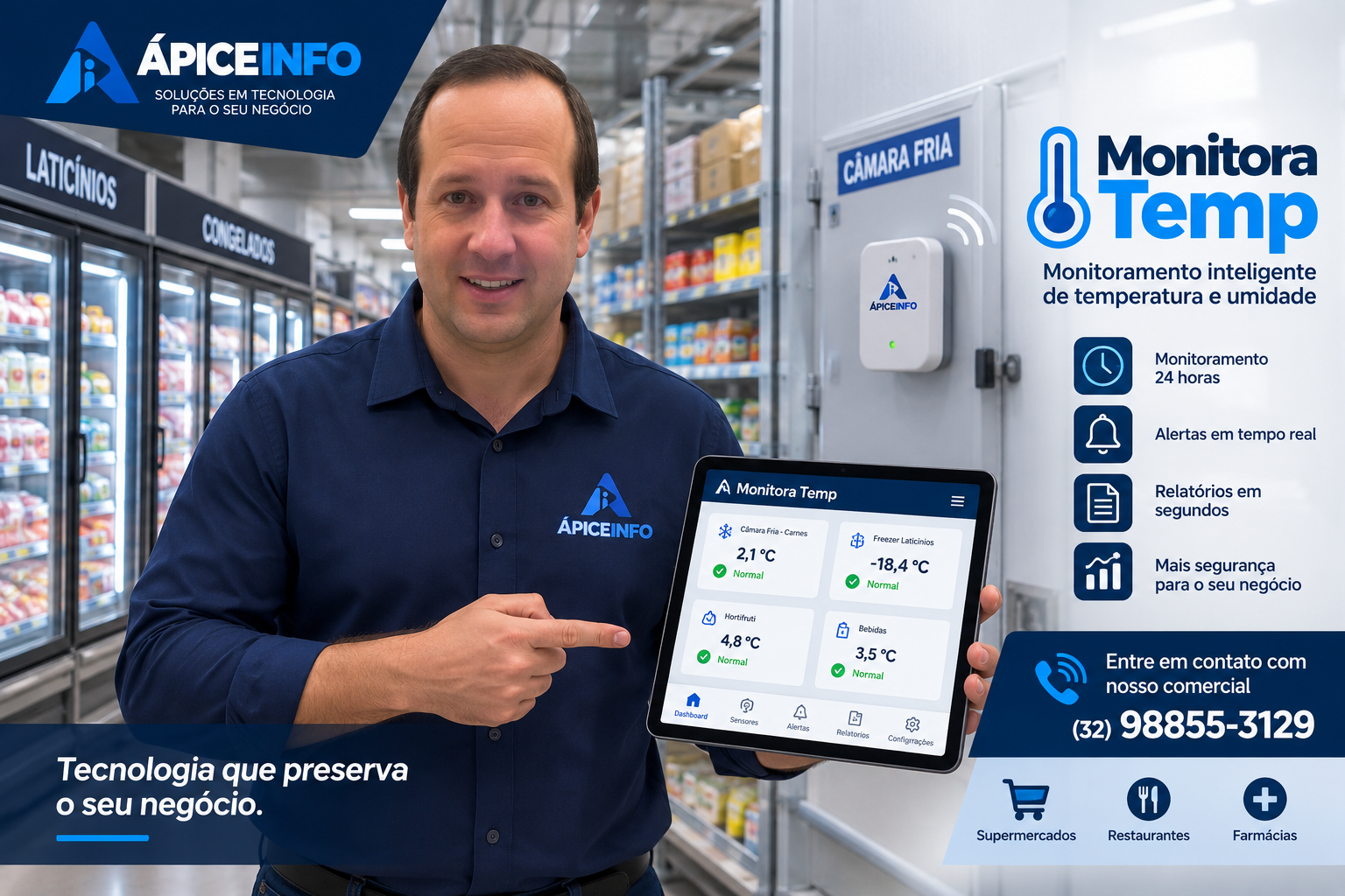Monitora Temp - monitoramento inteligente de temperatura